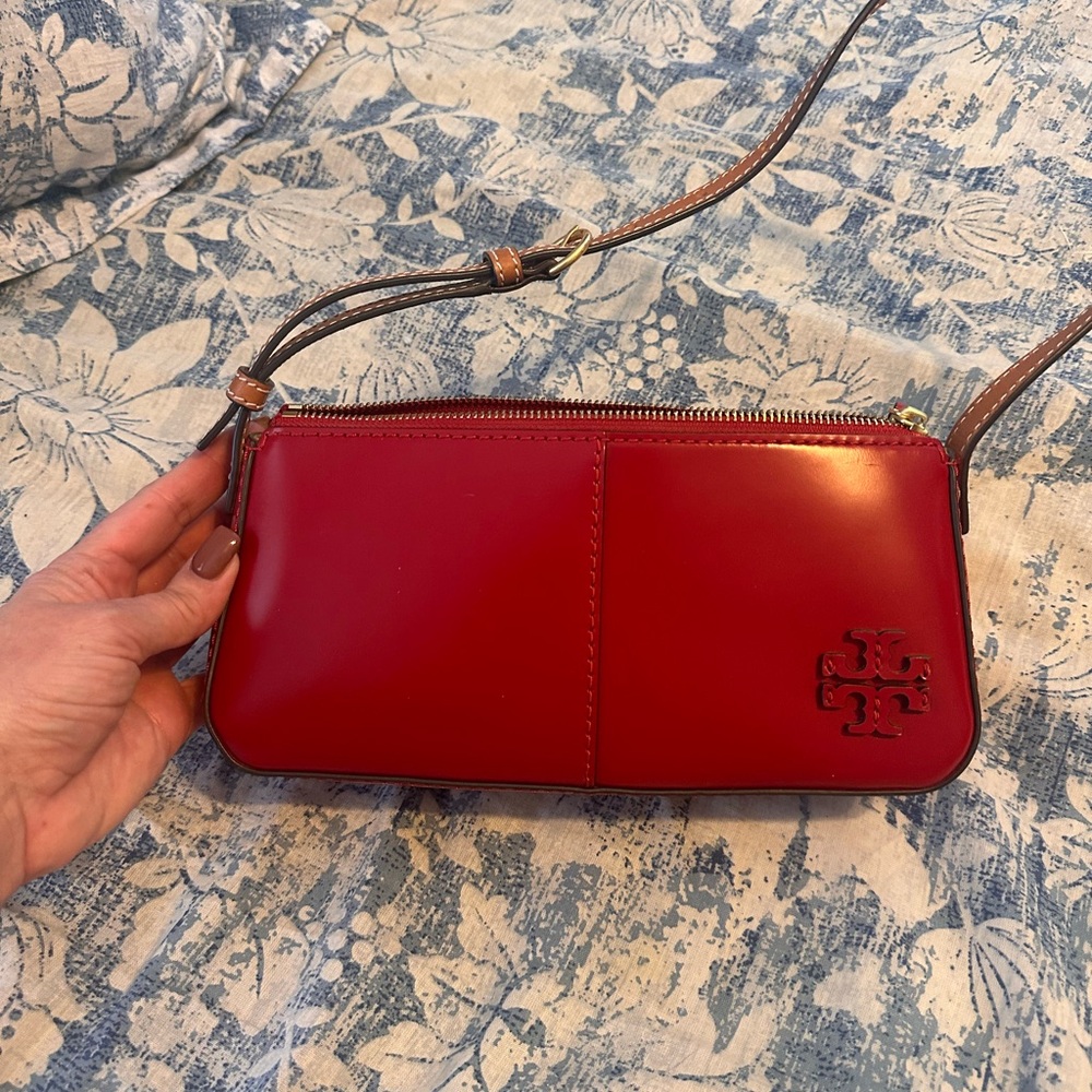 Tory Burch Red Leather Crossbody Bag